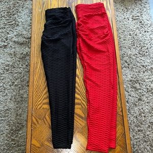 2 FOR $5 Booty Scrunch Leggings•Red(XL)•Black(L)